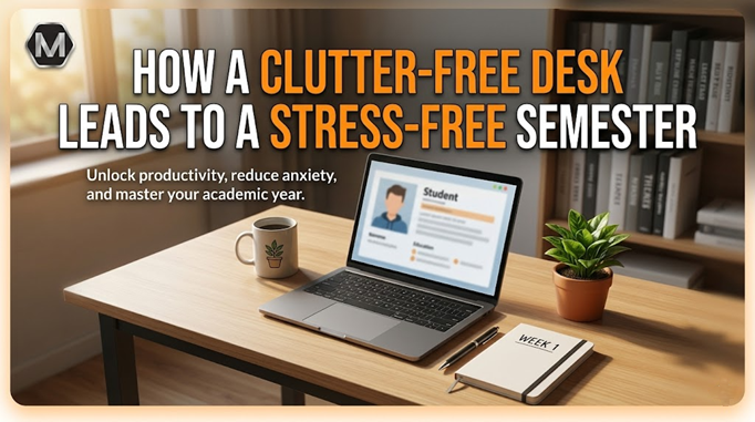 How a Clutter-Free Desk Leads to a Stress-Free Semester